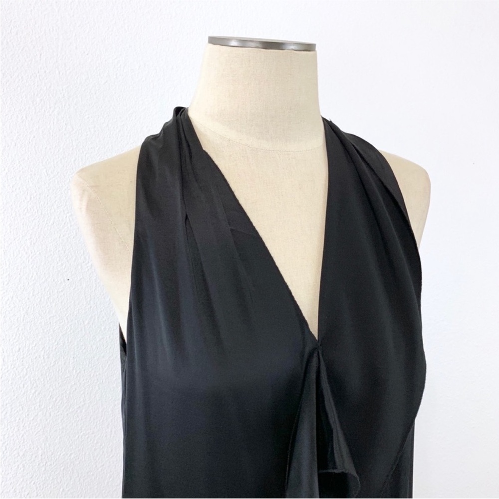Vince Black Silk Ruffle Dress XS NWT